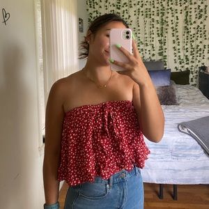 American Eagle Red Bandeau top